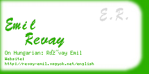 emil revay business card
